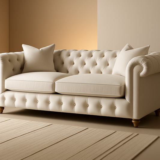 Classic Cream Chesterfield Sofa