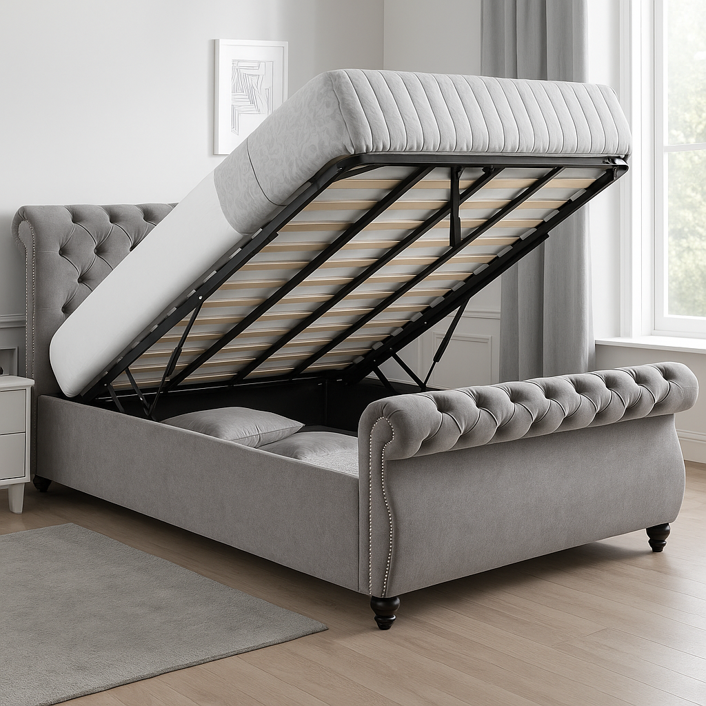 Sleigh Ottoman Bed